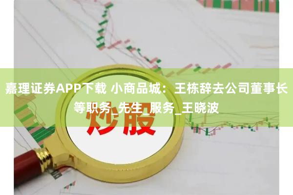 嘉理证券APP下载 小商品城：王栋辞去公司董事长等职务_先生_服务_王晓波