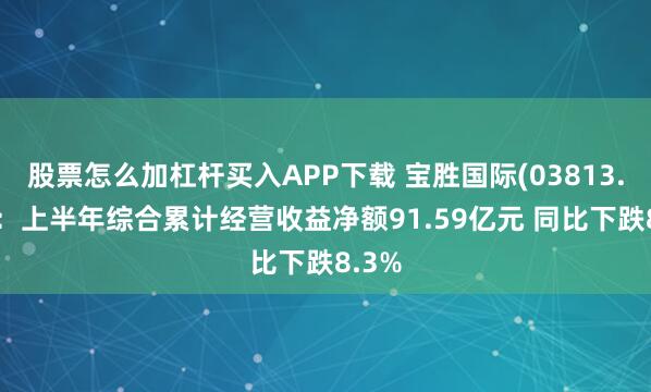 股票怎么加杠杆买入APP下载 宝胜国际(03813.HK)：上半年综合累计经营收益净额91.59亿元 同比下跌8.3%